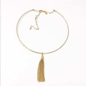 Stella And Dot gold tassel necklace